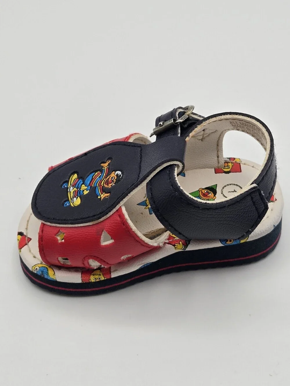Vintage 90s Sesame Street Bert & Ernie Skateboard Infant Sandals Shoes Size 1